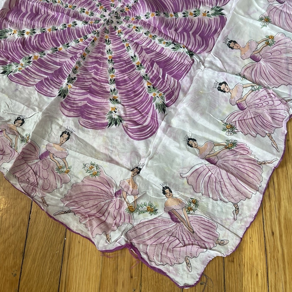 Pink Ballerina Princess 30" Square Scarf Elegant Pretty Girly Room Decor - Picture 2 of 3
